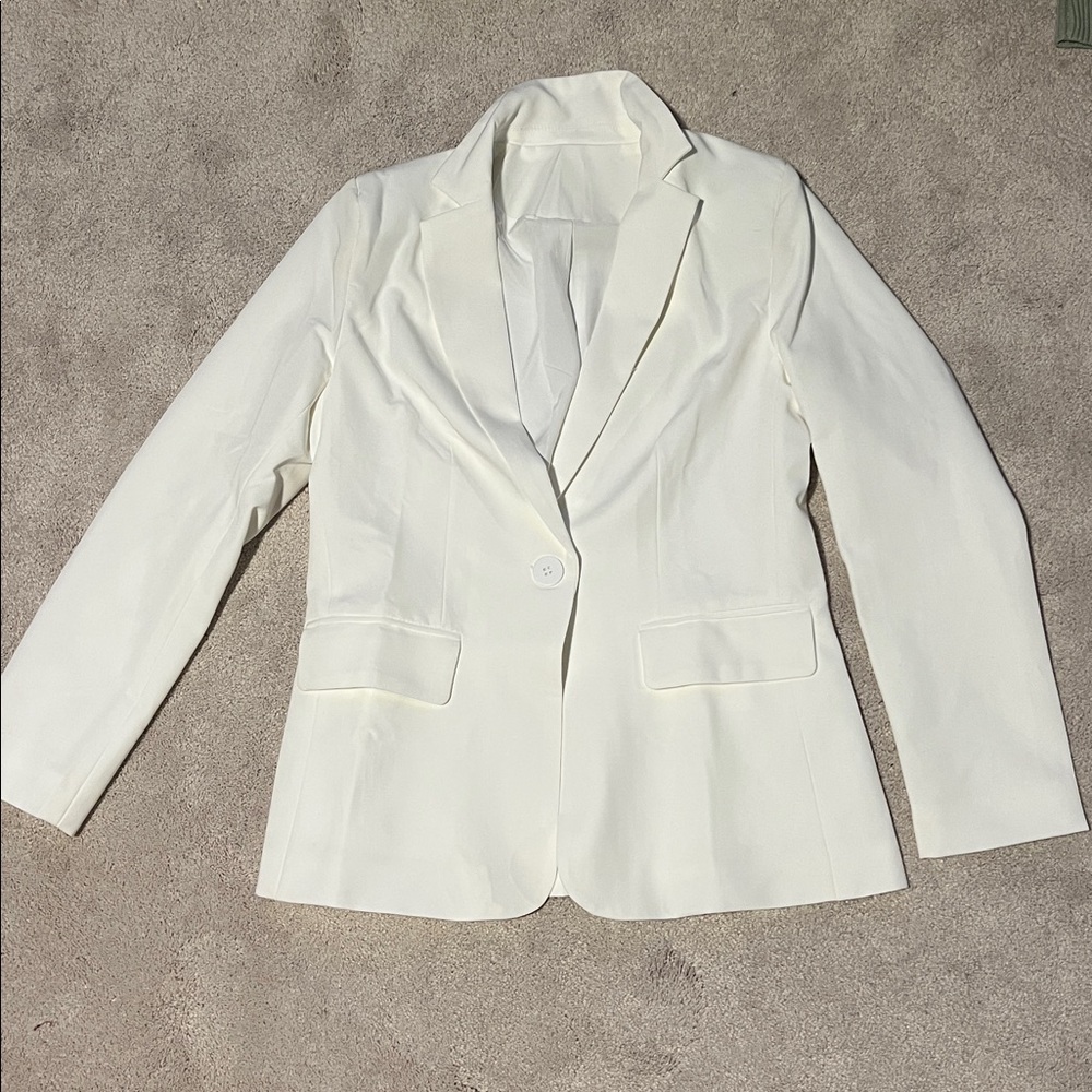 size xs white amazon blazer jacket
